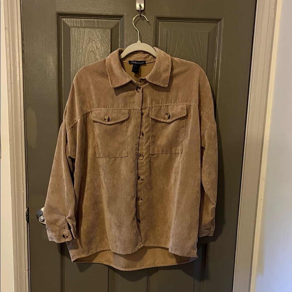 Women’s Oversized Tan Corduroy Jacket